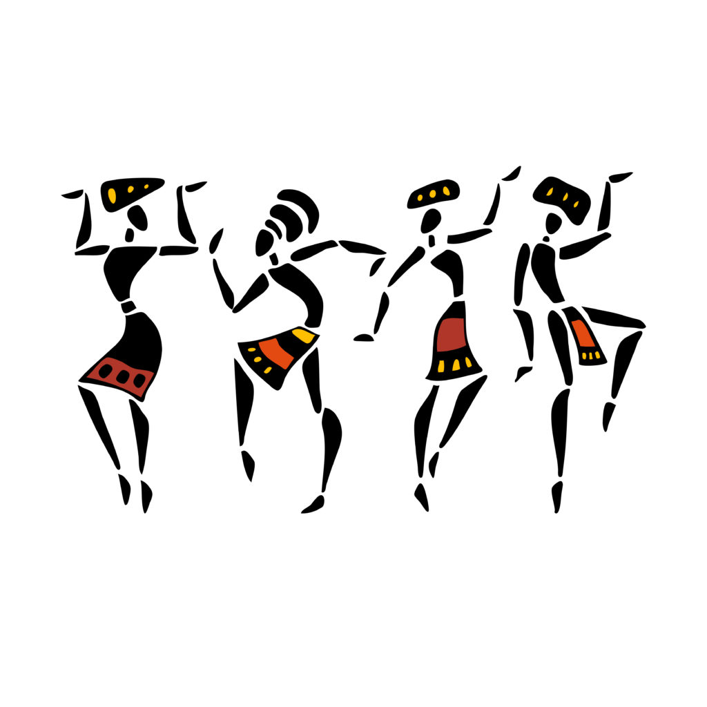 Mooie tekening van Afrikaanse dansers.