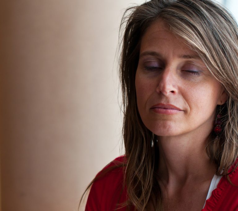Meditation Beautiful serene woman with eyes closed