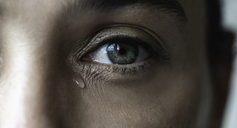 Crying Woman Mid adult woman is crying.